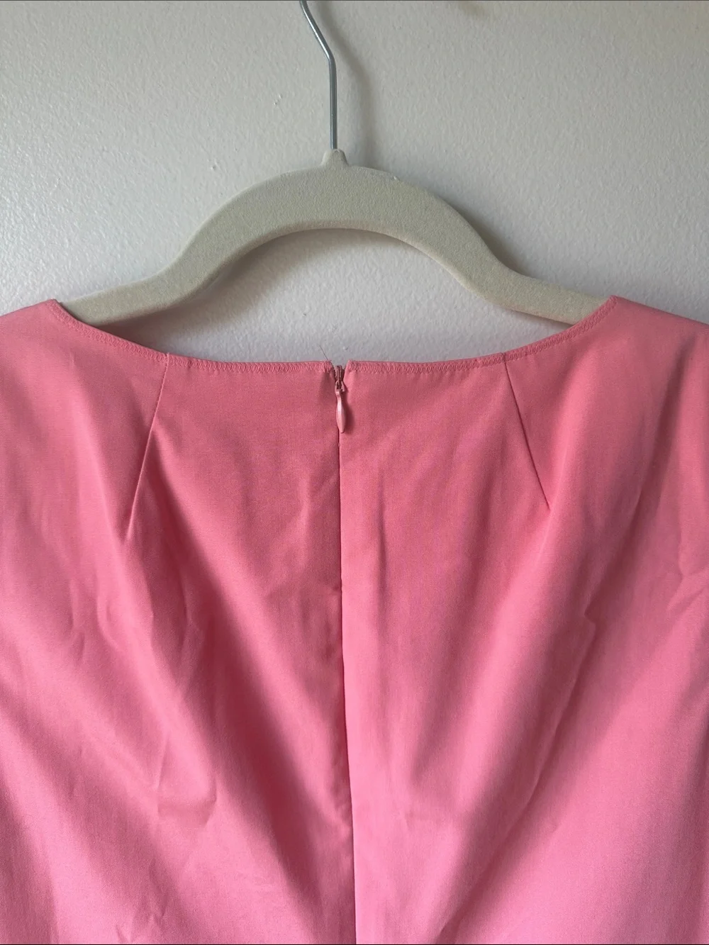 J. Crew Coral Pink Sleeveless Shift Dress with Ruffle Hem - SZ 6